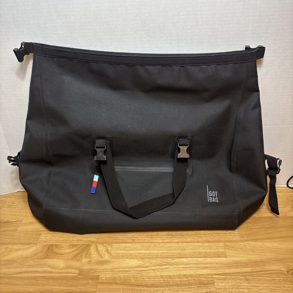 Got Bag Waterproof Black 17x20 Roll Top w/One Shoulder Strap 2 Handles NOB